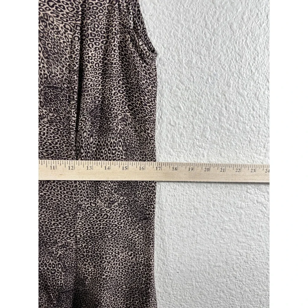 Vintage Lucia Lufkin Broomskirts Dress‎ Womens Medium Brown Leopard Maxi 90s Y2K